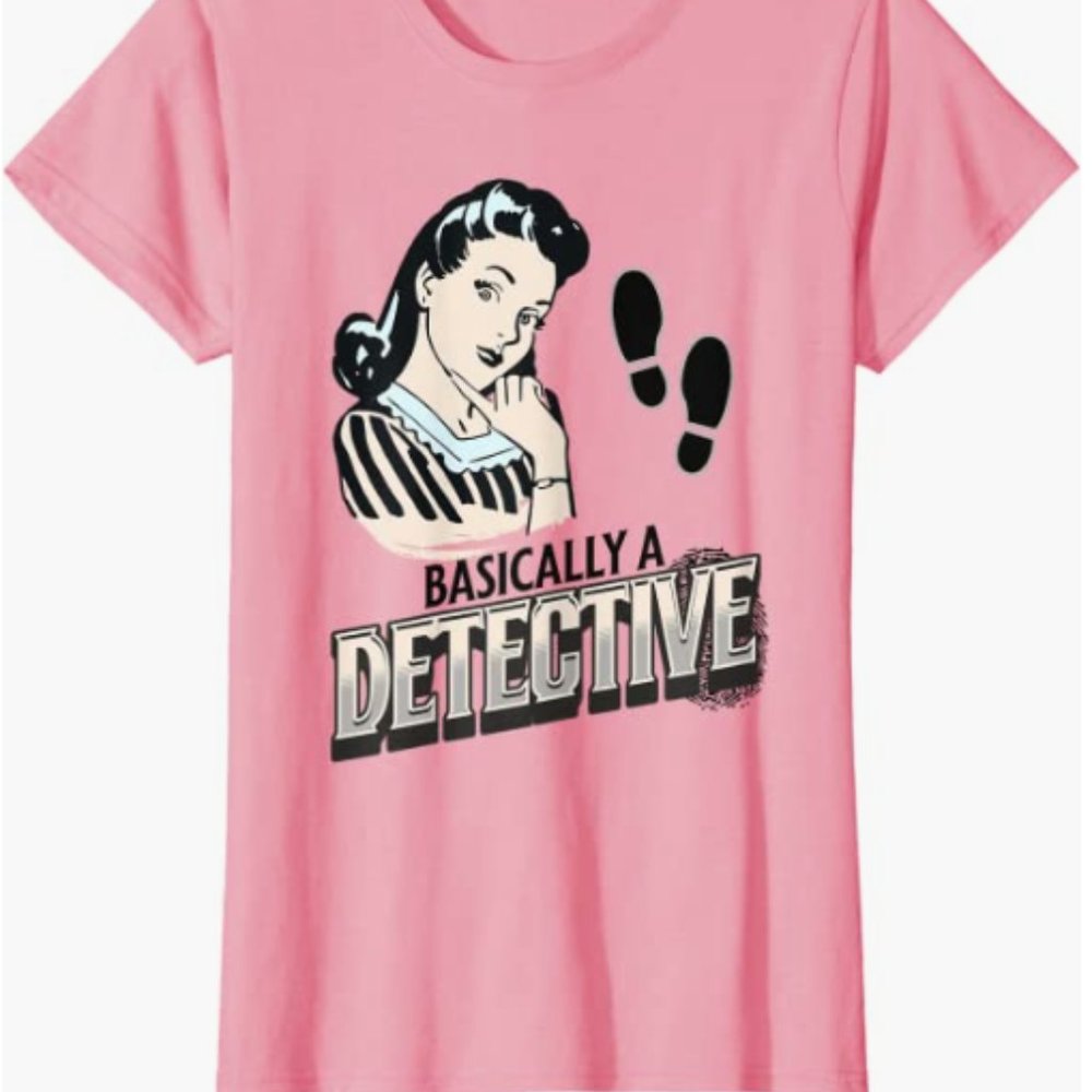 Pink Detective Tee (NEW w/o tag)